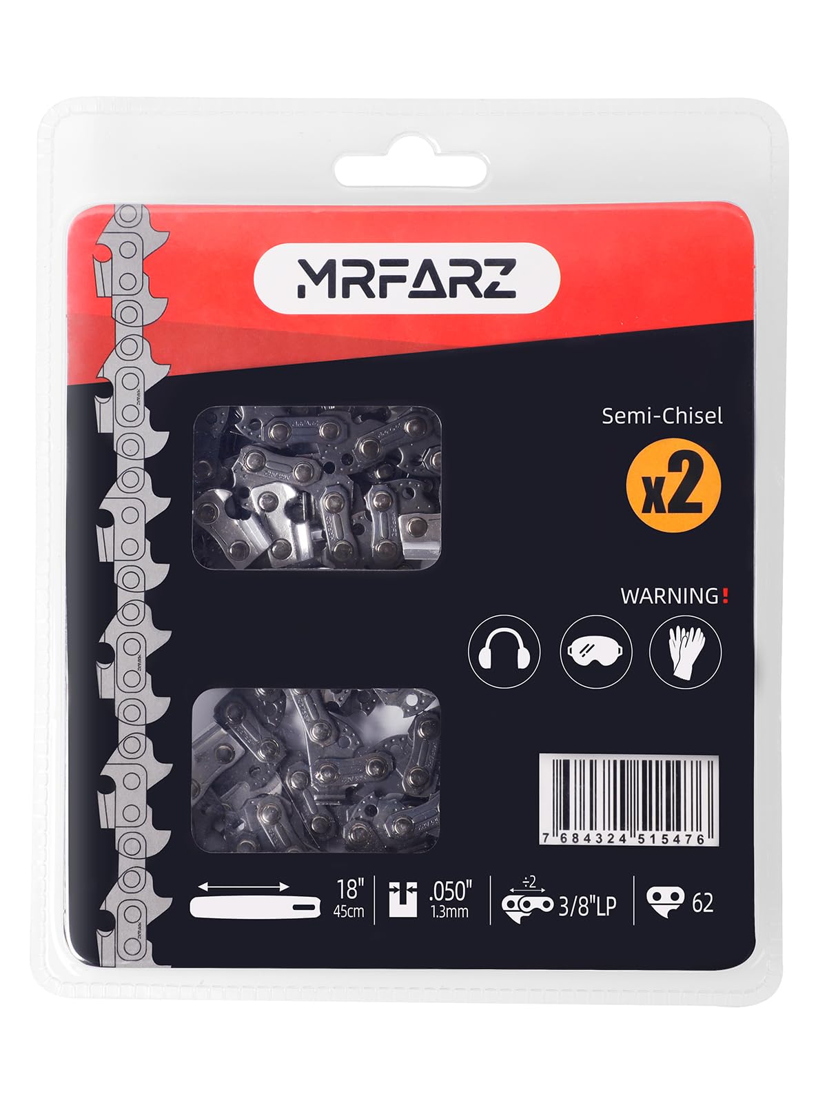 MRFARZ 18 Inch Chainsaw Chains 3/8